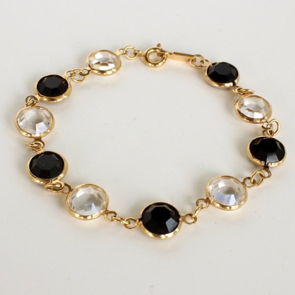 Swarovski Jewelry - Swarovski black and white Bezel tennis bracelet